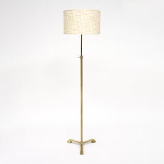 Art Deco Period Brass Floor Lamp, French, Vintage Circa 1940