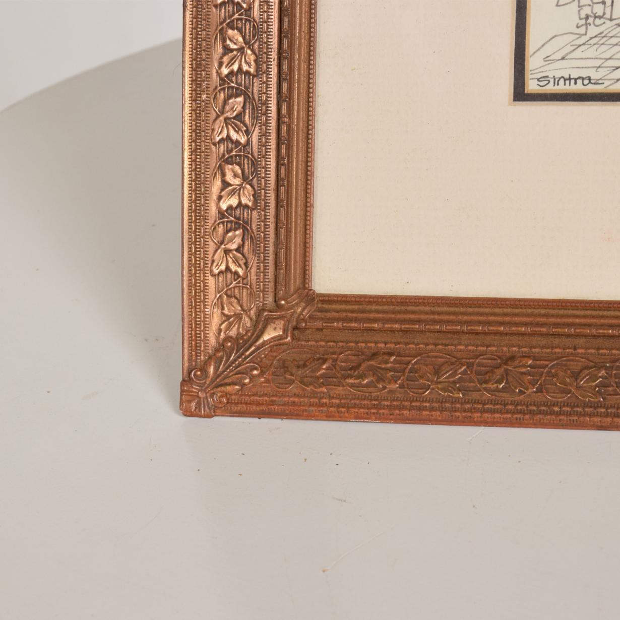 Art Deco Period Brass Picture Frame, Grapevine Ornamentation im Zustand „Gut“ in Chula Vista, CA