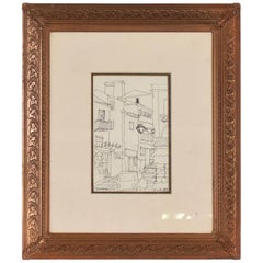 Art Deco Period Brass Picture Frame, Grapevine Ornamentation