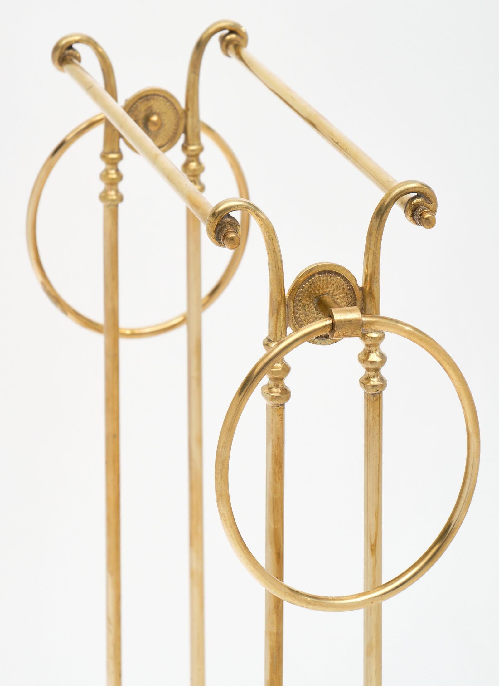 French Art Deco Period Brass Valet