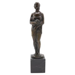 Escultura Figural de Bronce de la Época Art Déco Francia circa 1920