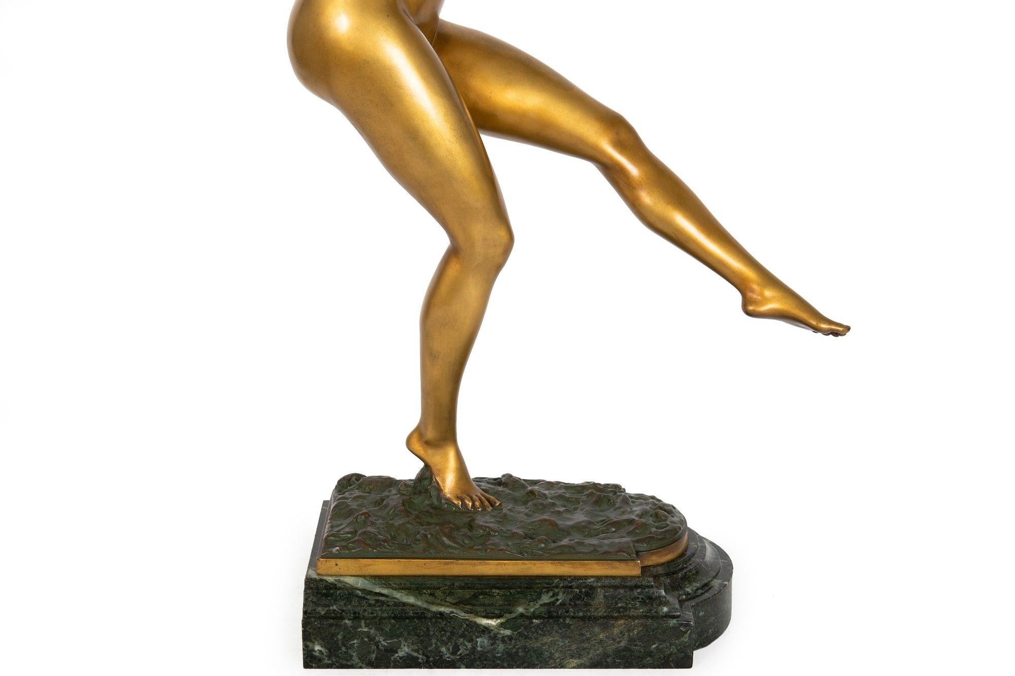 Joueur de flûtes en sculpture en bronze d'époque Art Déco par Paul Philippe en vente 5