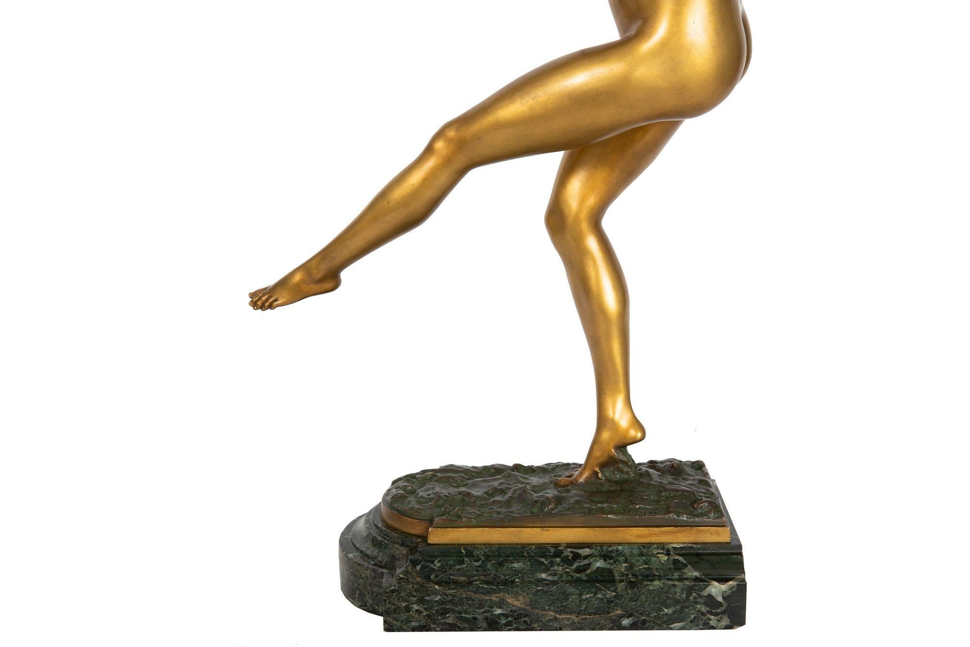 Joueur de flûtes en sculpture en bronze d'époque Art Déco par Paul Philippe en vente 6