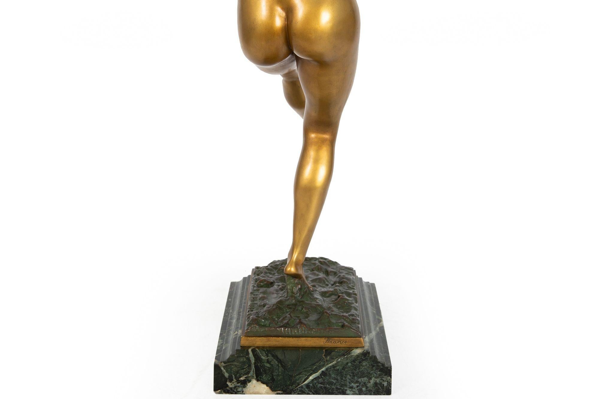 Joueur de flûtes en sculpture en bronze d'époque Art Déco par Paul Philippe en vente 7