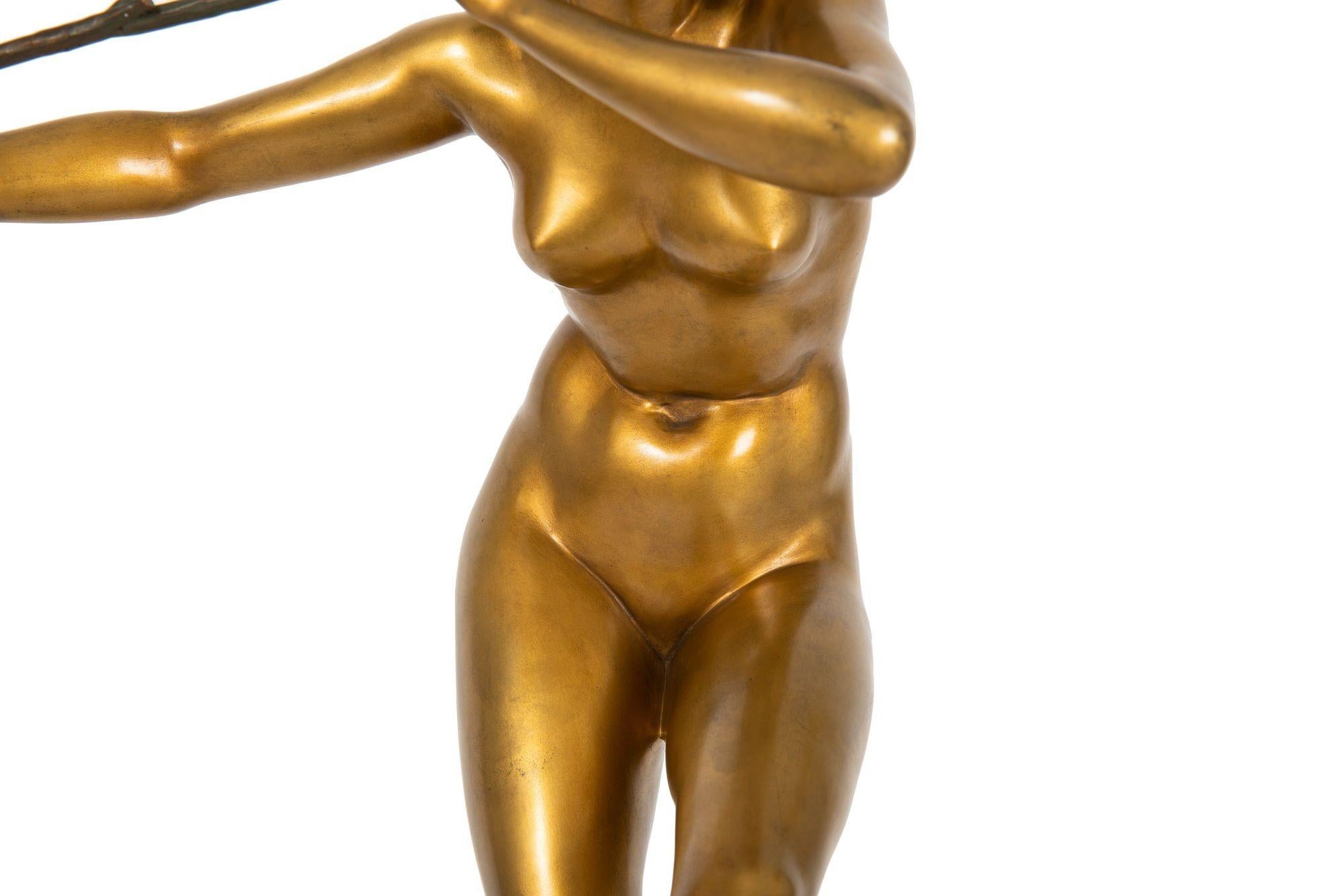 Joueur de flûtes en sculpture en bronze d'époque Art Déco par Paul Philippe en vente 11
