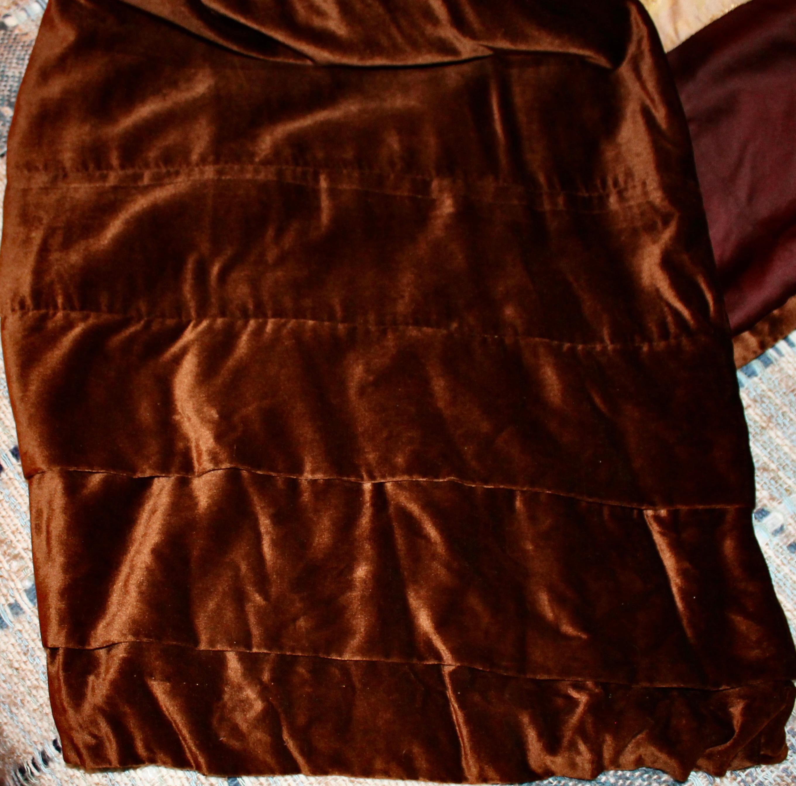 Capo in velluto marrone d'epoca Art Déco in vendita 6