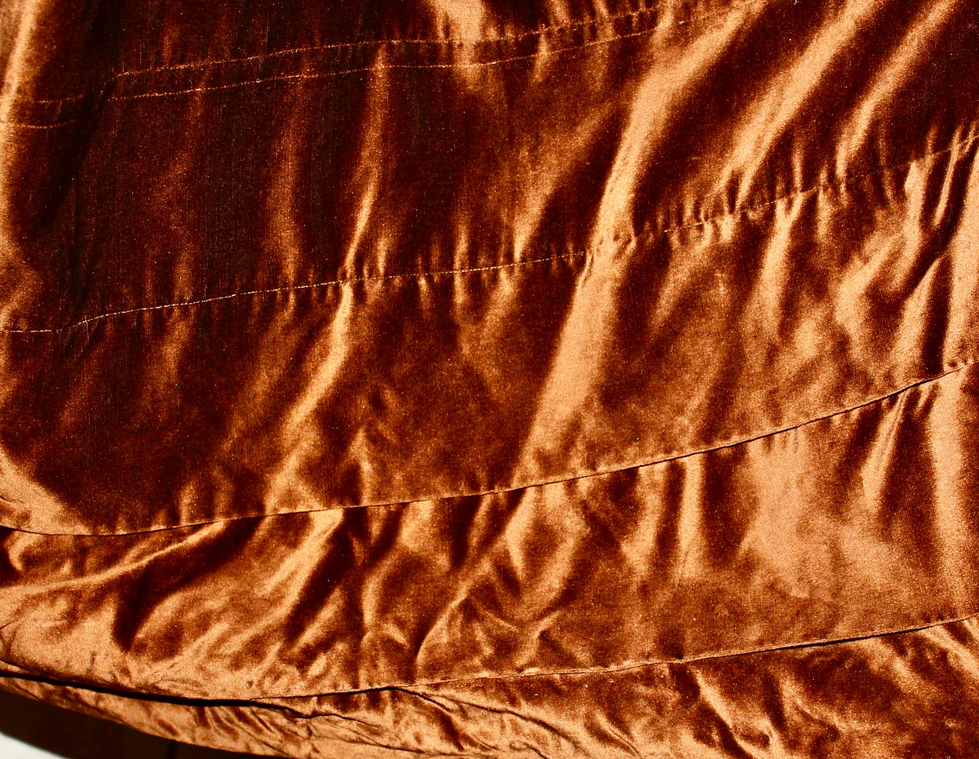 Capo in velluto marrone d'epoca Art Déco in vendita 3