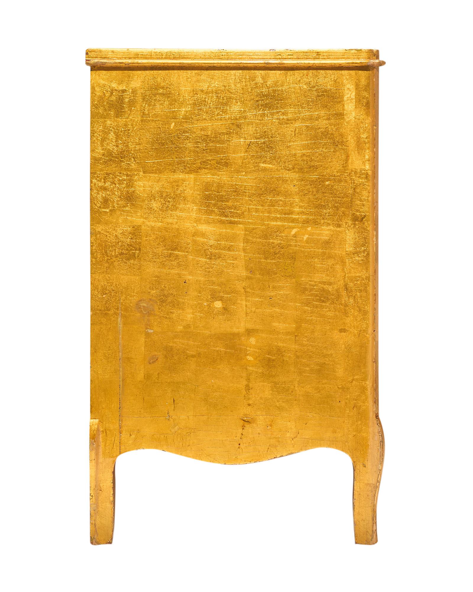 Gold Leaf Buffet by Jean Royere for Maison Gouffé Signed  For Sale