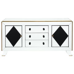 Art Deco Period Buffet with Mirrored Veneer