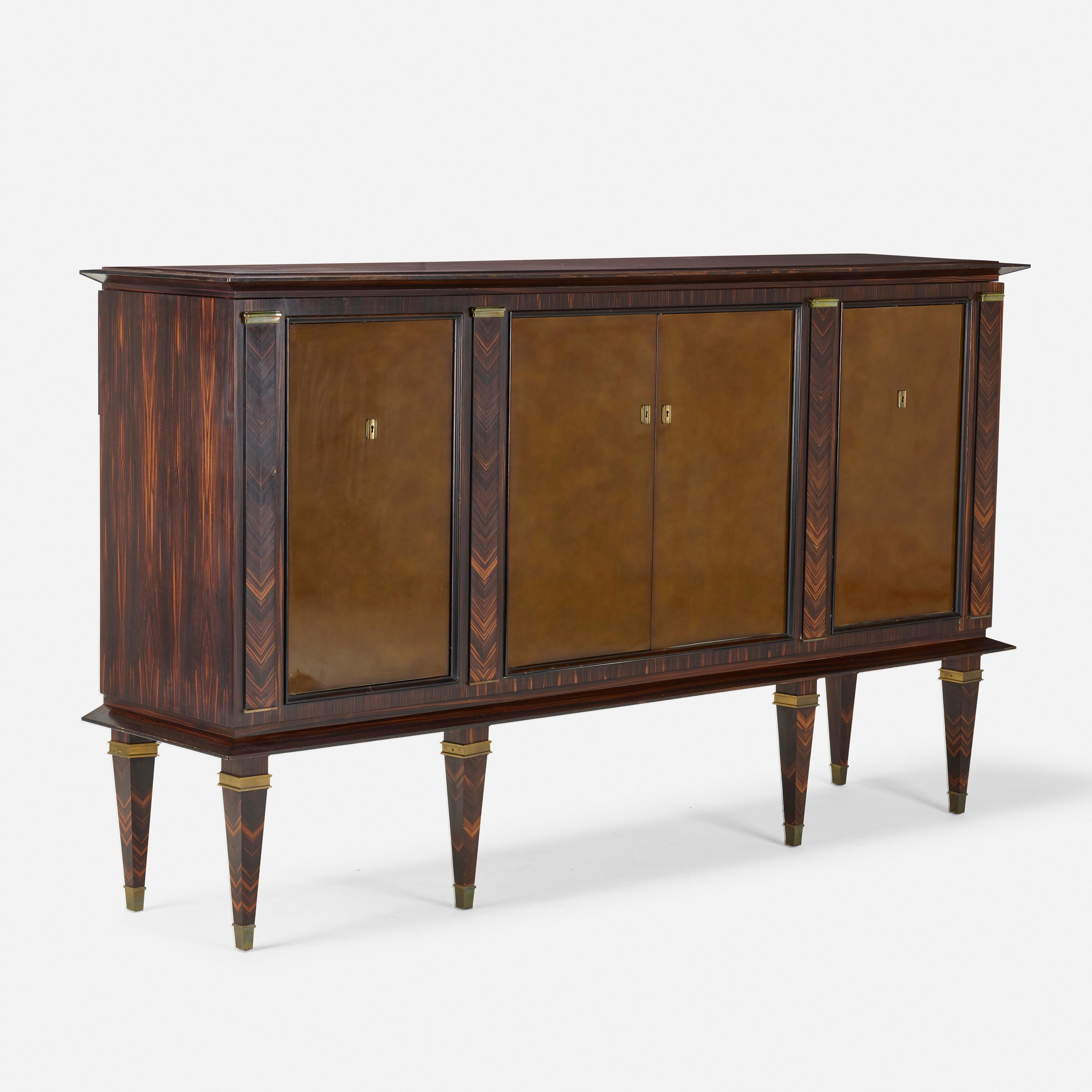 French Art Deco period Cabinet in Macassar Ebony by Maison Dominique For Sale