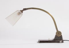 Art Deco Period Cast Iron-Brass Desk Lamp