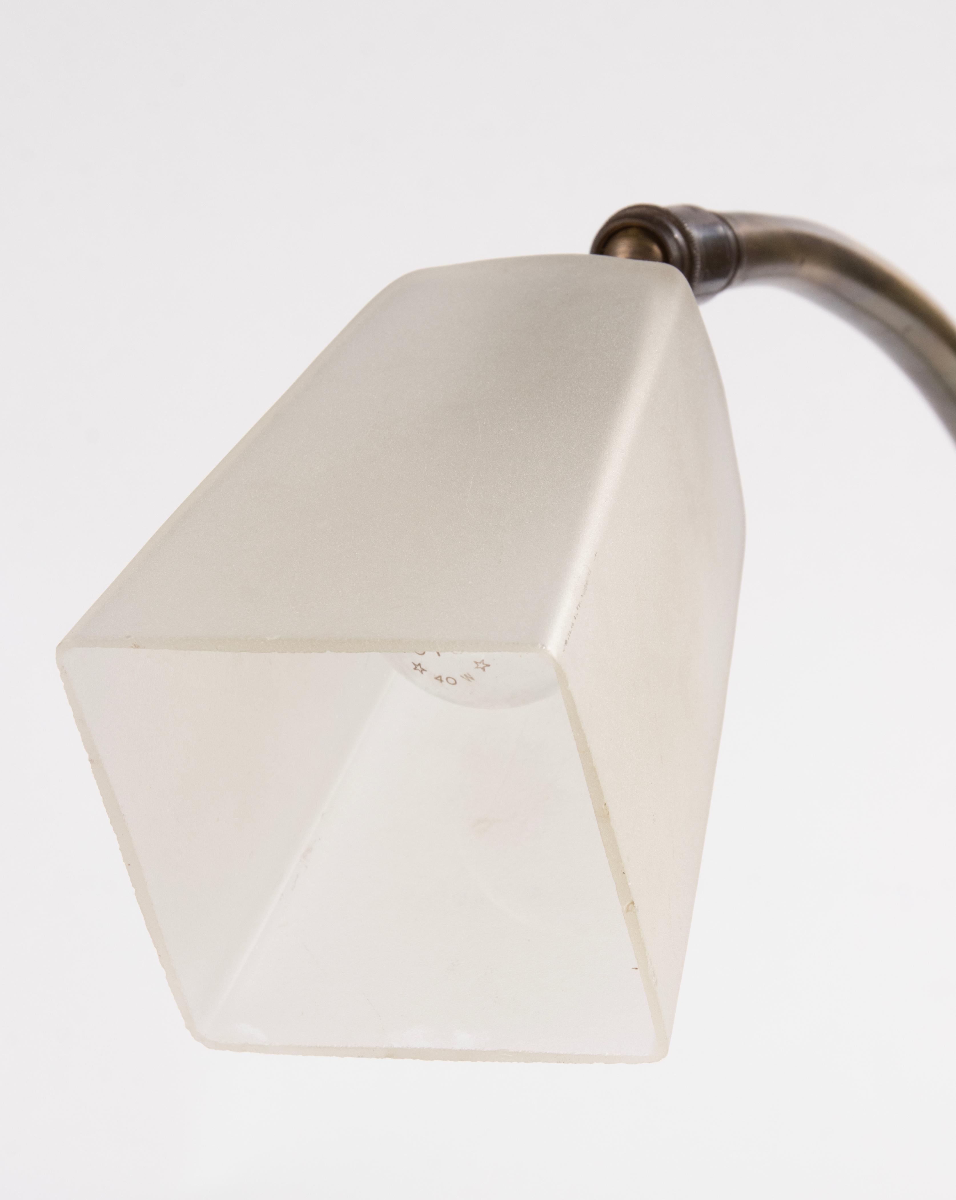 Art Deco Period Cast Iron-Brass Desk Lamp For Sale 2