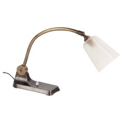Antique Art Deco Period Cast Iron-Brass Desk Lamp