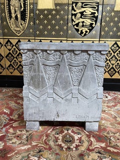 Art Deco period cement planter signed "louis lonati dijon"