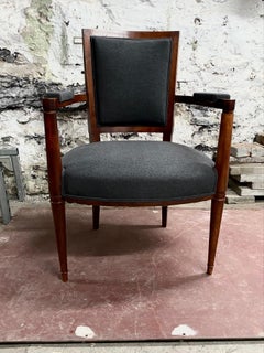 Kirschbaum-Schreibtischstuhl im Art-déco-Stil von André Arbus