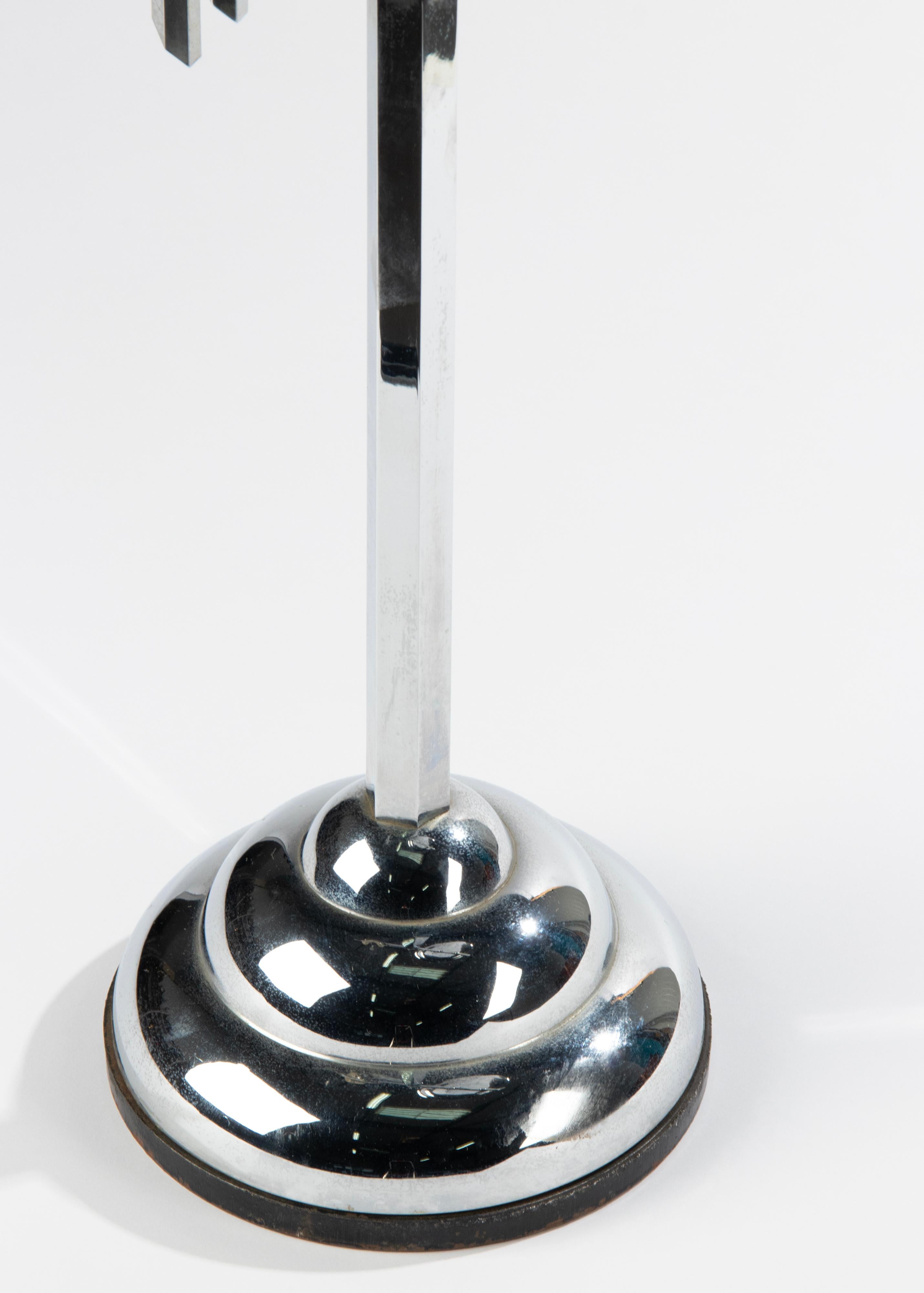 Art Deco Period Chrome-plated Bauhaus Design Ashtray by Demeyere 7