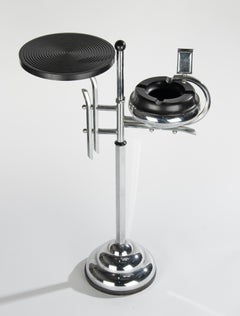 Art Deco Period Chrome-plated Bauhaus Design Ashtray by Demeyere