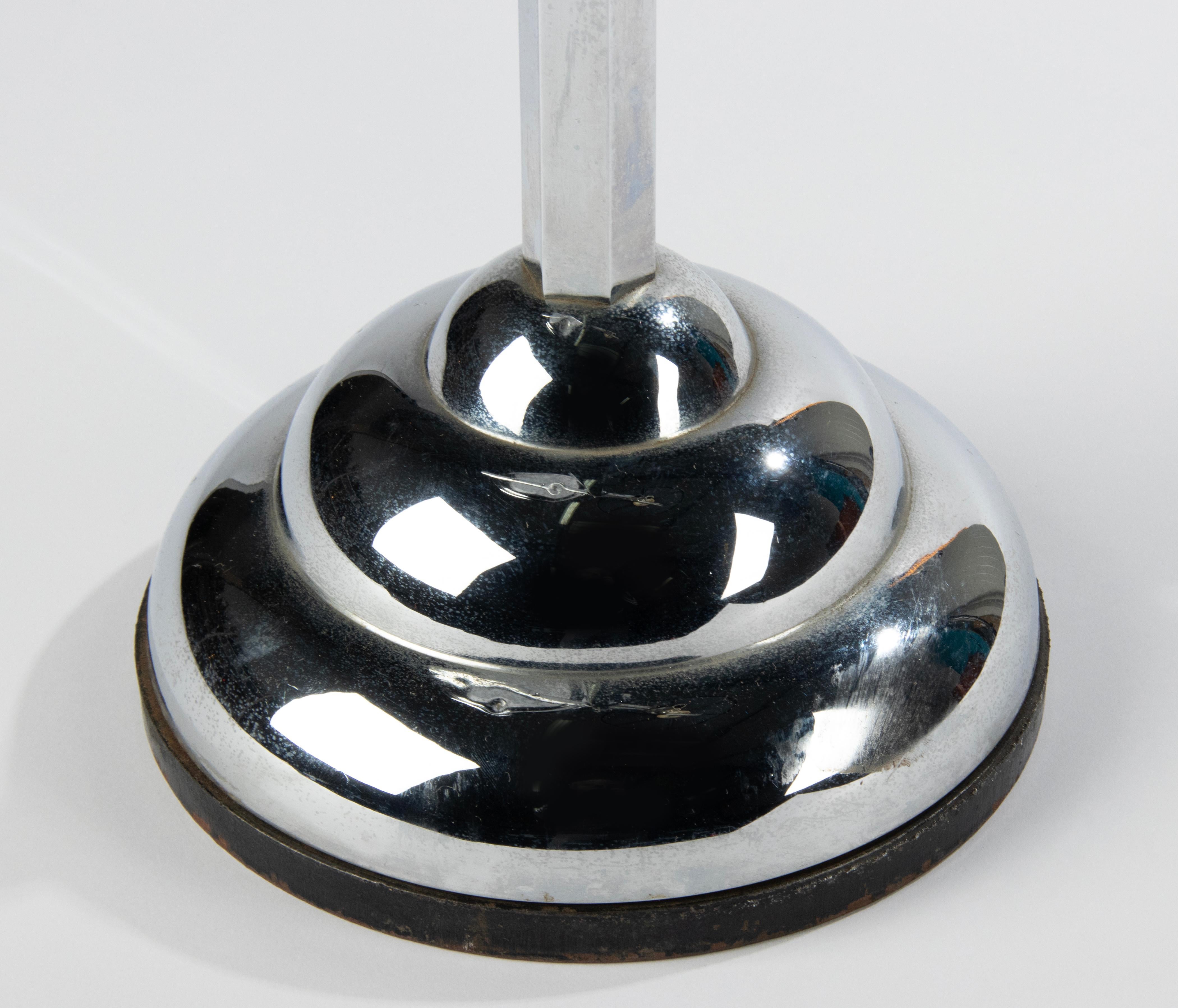 Art Deco Period Chrome-plated Bauhaus Design Ashtray by Demeyere 1