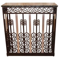Art Deco Period Console in Wrought Iron Attributed to Raymond Subes