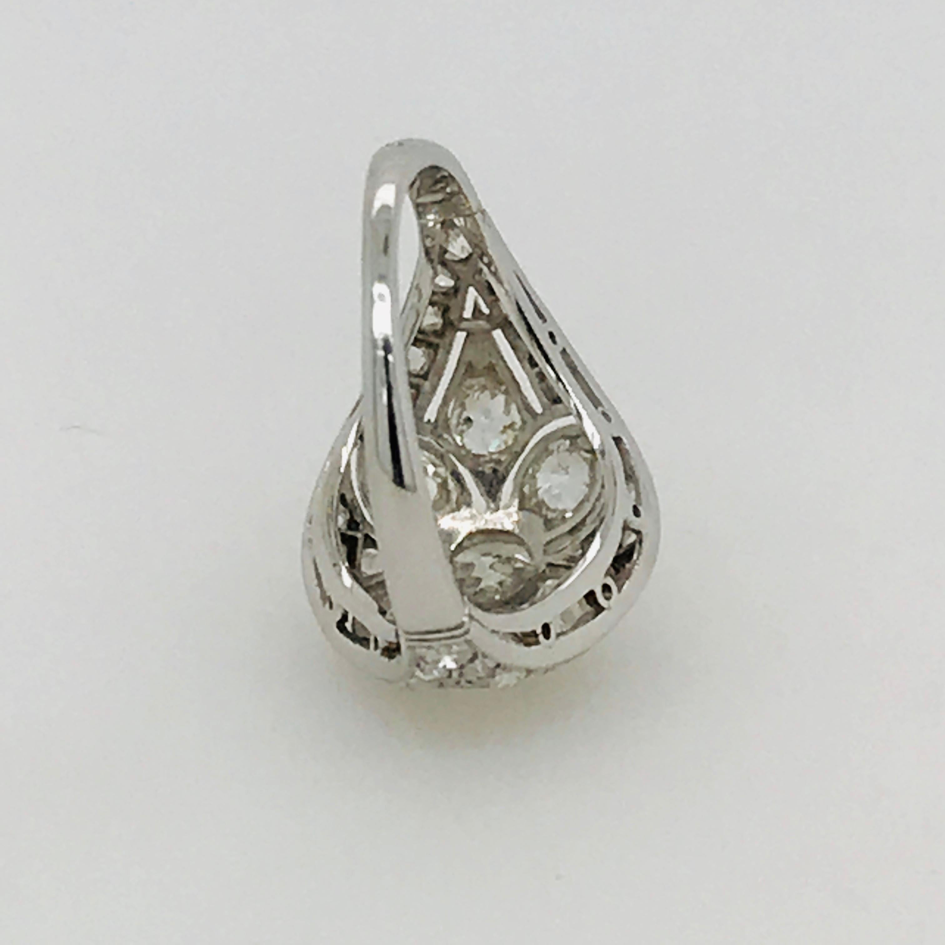Art Deco Period Diamond Ring circa 1930 Set in Platinum and 18 Carat White Gold im Zustand „Gut“ in Armadale, Victoria