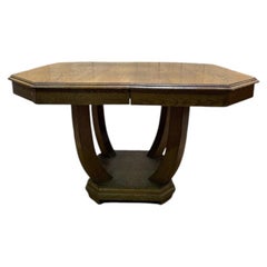 Art Deco Period Dining Table in Solid Oak, 20th Century