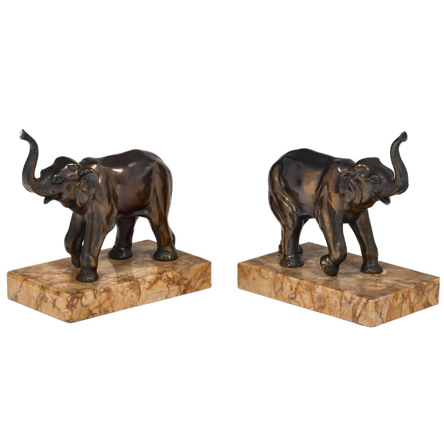 Art Deco Period Elephant Bookends at 1stDibs art deco elephant
