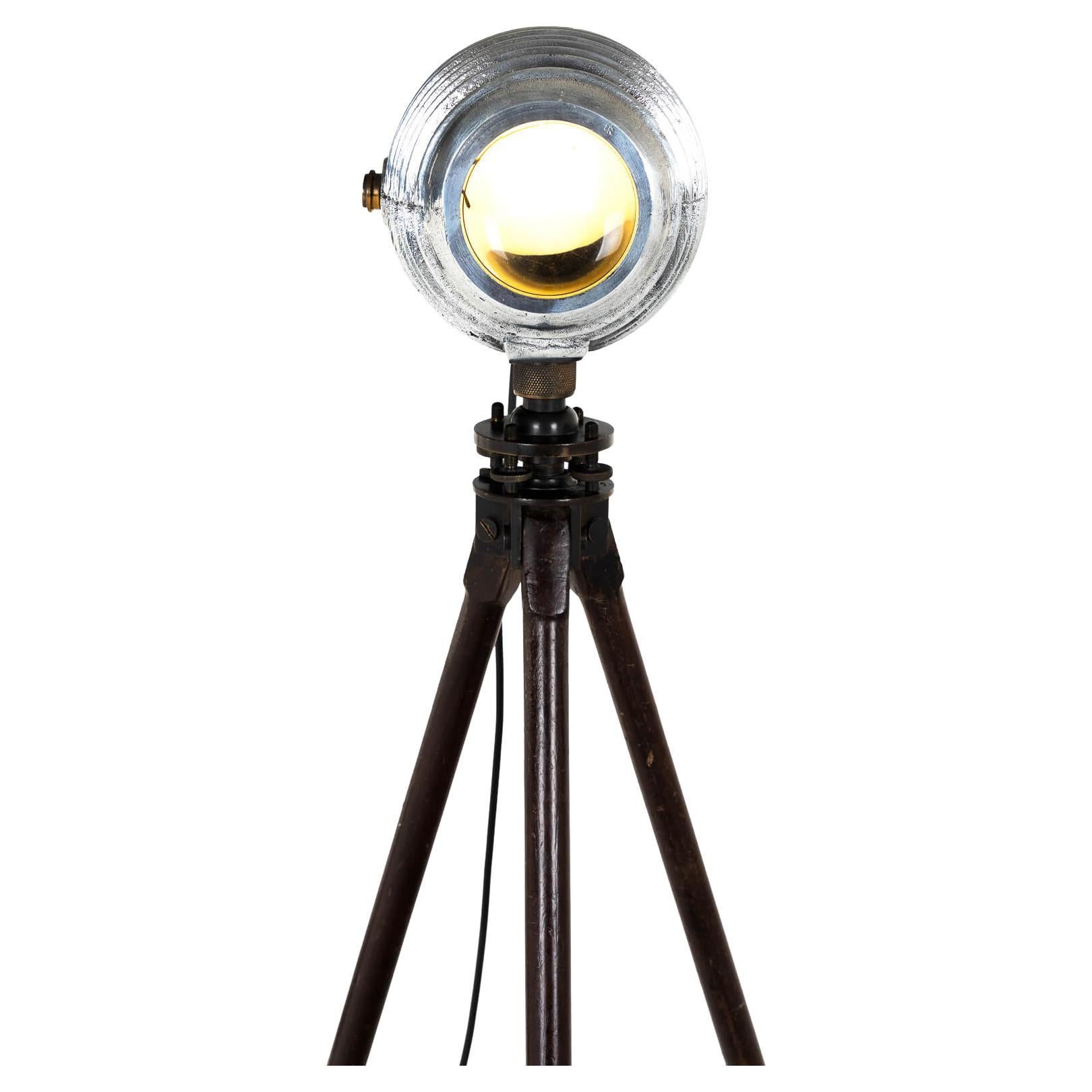 Art Deco Period Floor Standing Tripod Spot Light