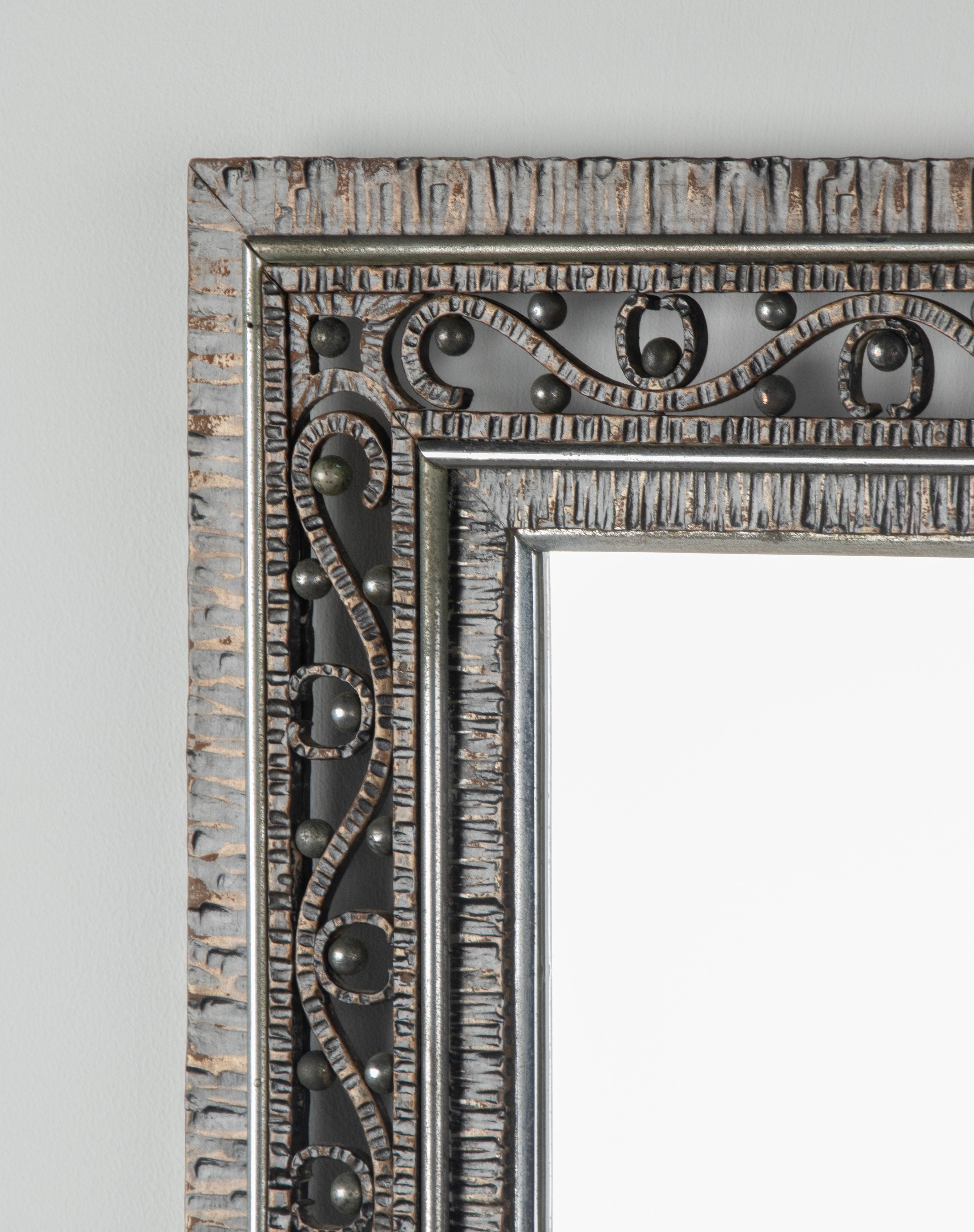 rustic wrought iron mirror