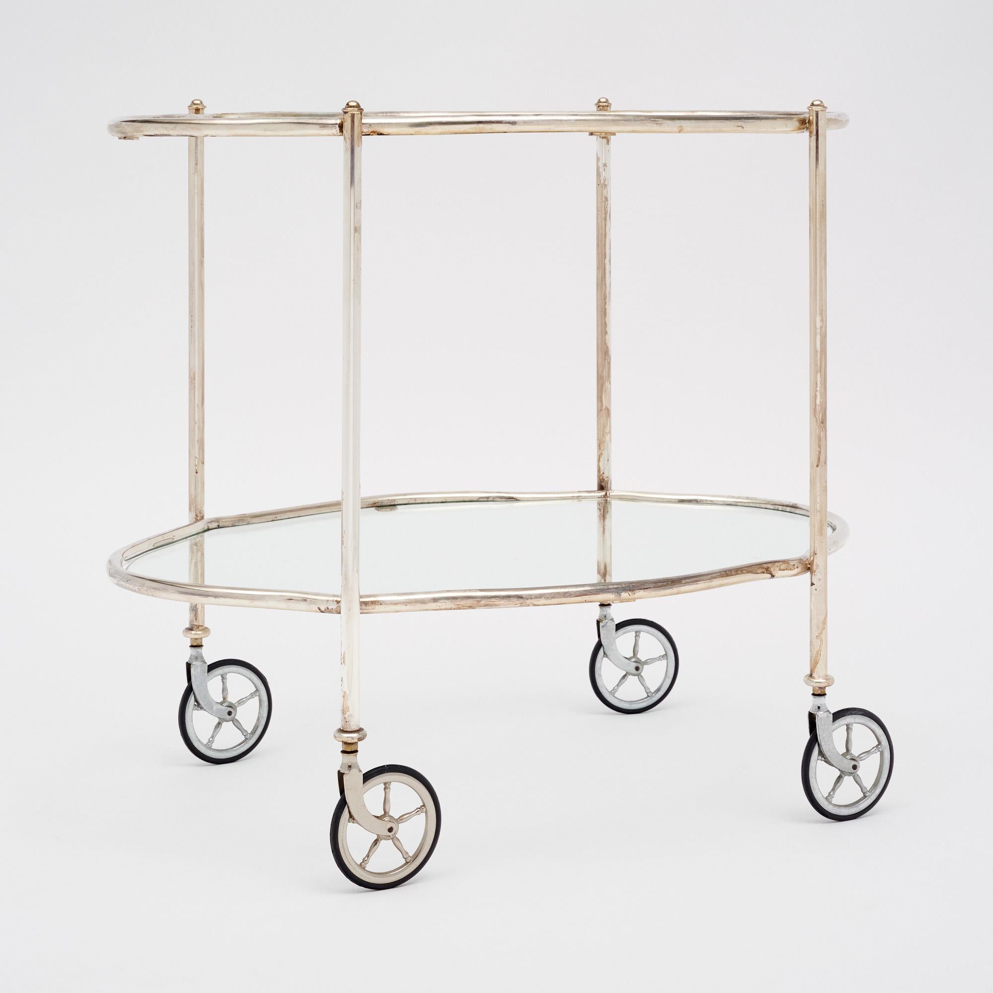 Art Deco Period French Bar Cart In Good Condition For Sale In Austin, TX