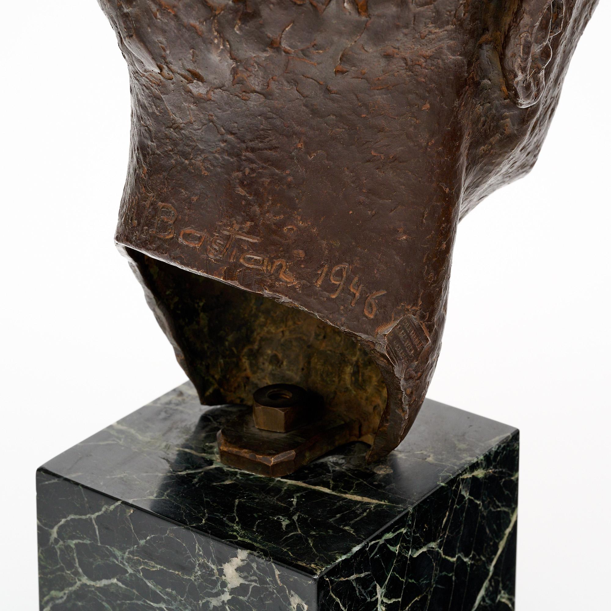 Busto in bronzo francese del periodo Art Deco In condizioni buone in vendita a Austin, TX