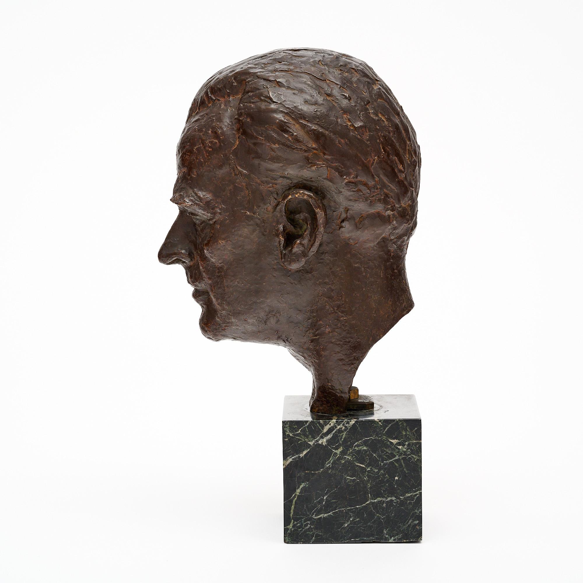 Busto in bronzo francese del periodo Art Deco in vendita 1