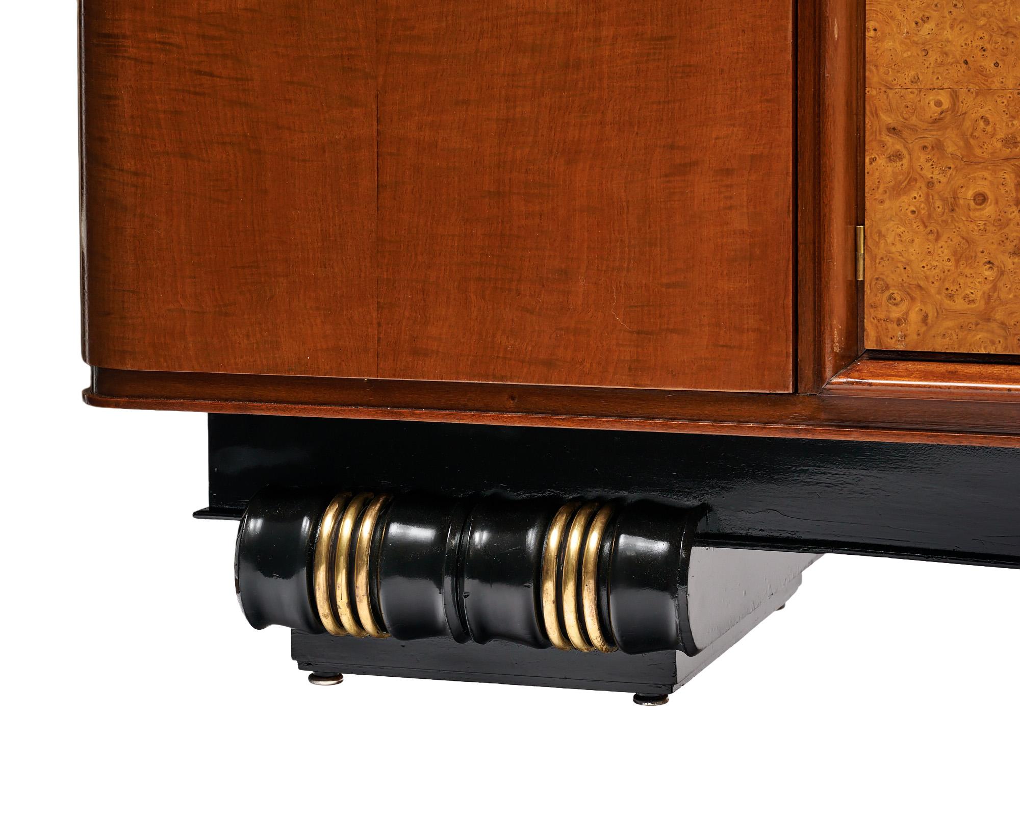Brass Art Deco Period French Buffet For Sale
