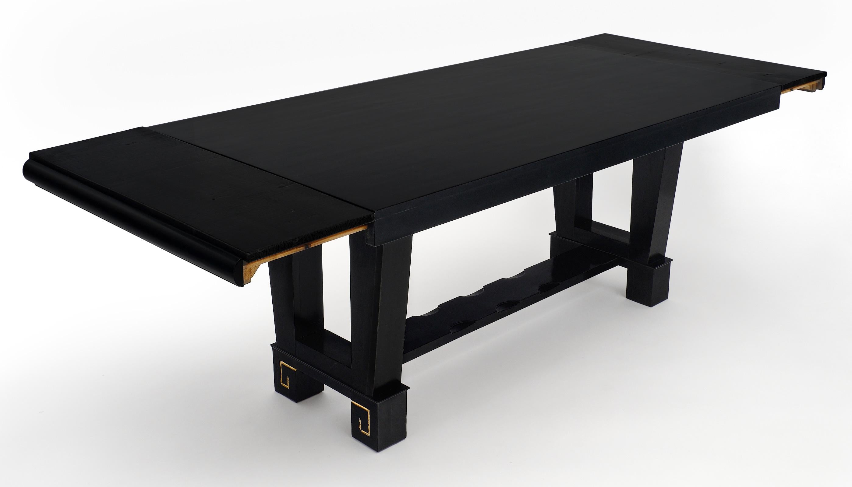 Art Deco Period French Ebonized Dining Table 2