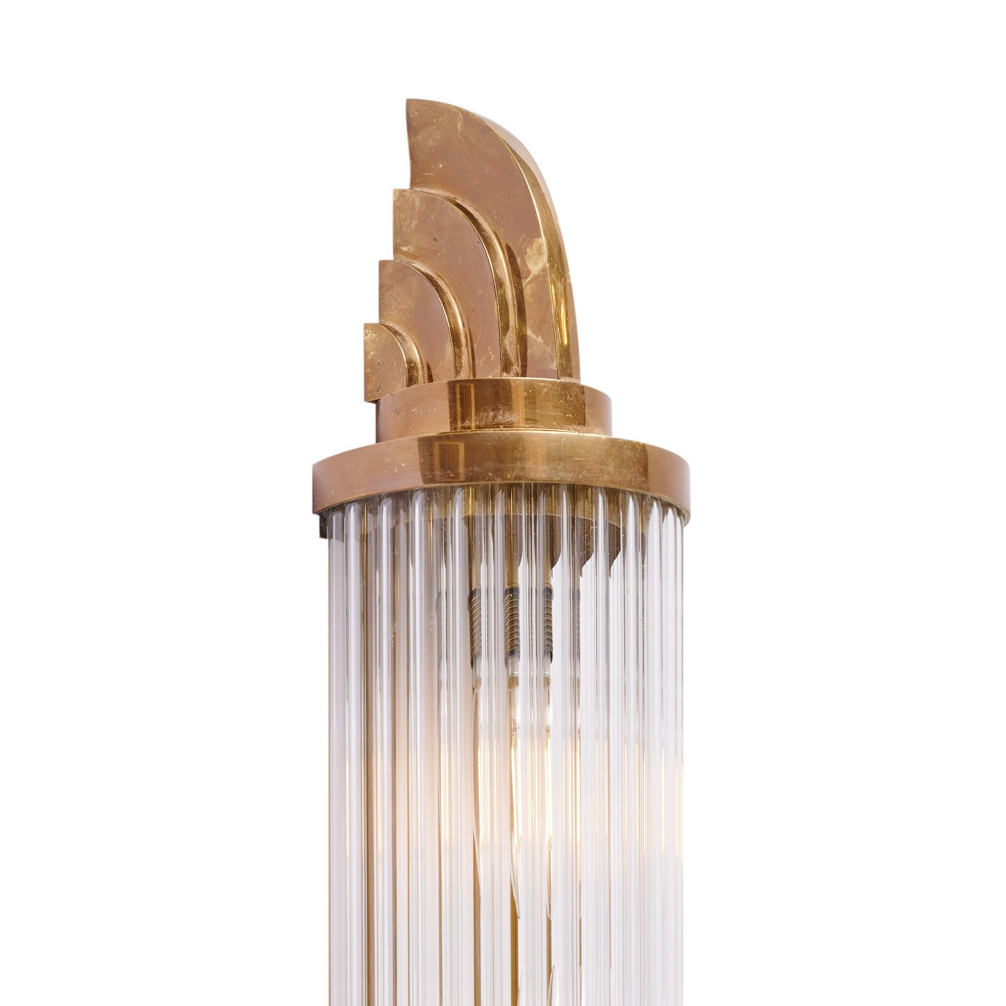 Art Deco Period French Glass Sconces For Sale 3