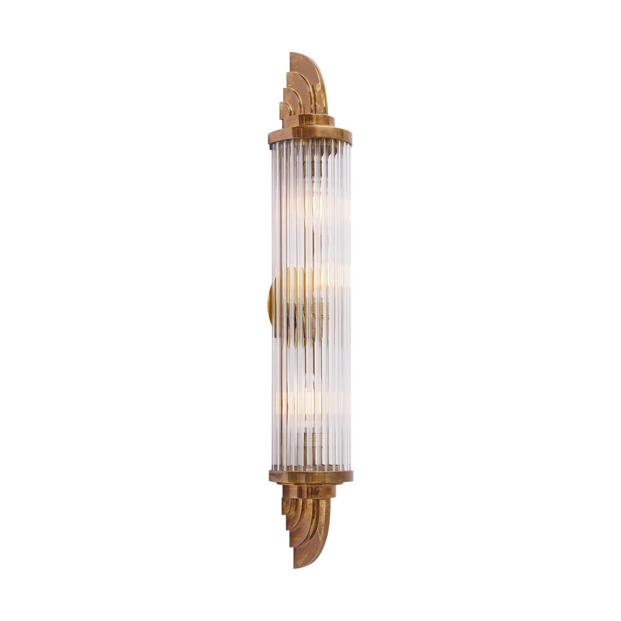 Art Deco Period French Glass Sconces For Sale 4