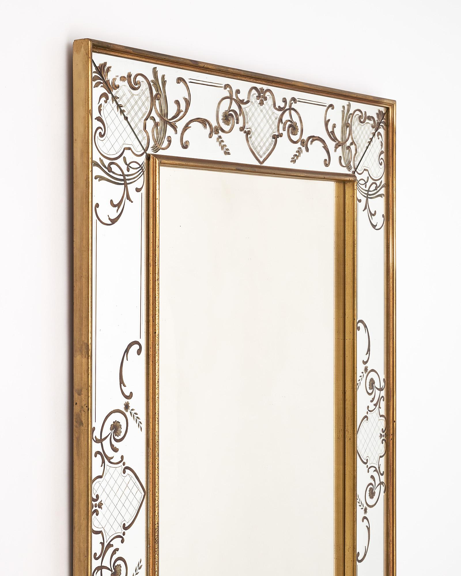 Art Deco Period French Gold Leafed Mirror For Sale 4