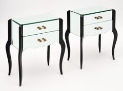Art Deco Period French Mirrored Side Tables