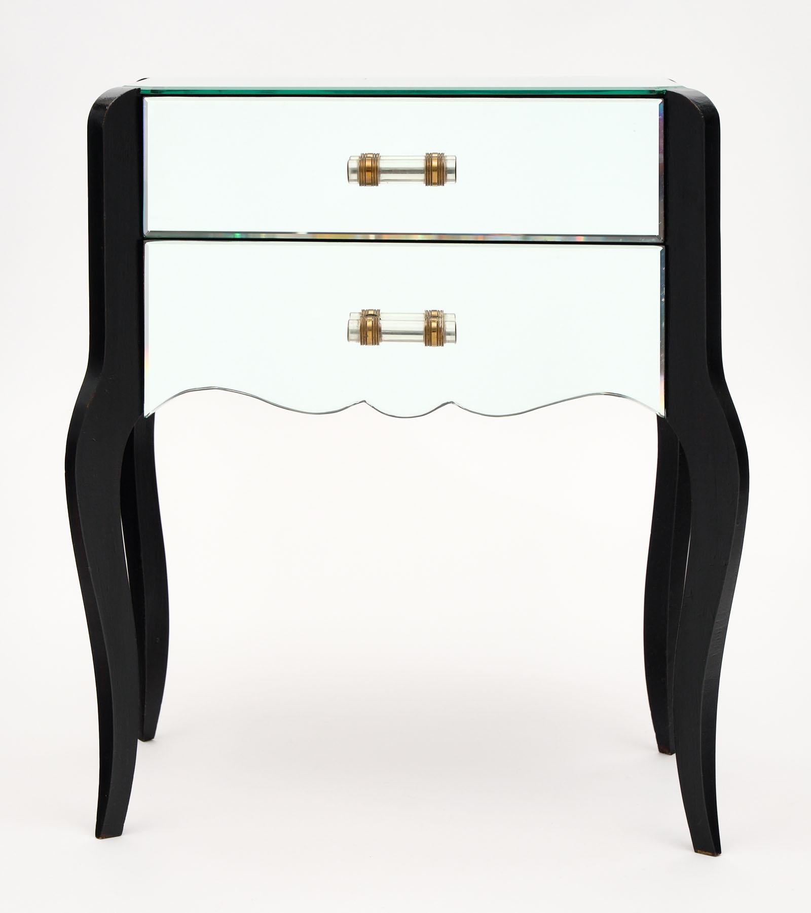 Art Deco Period French Mirrored Side Tables In Good Condition In Austin, TX