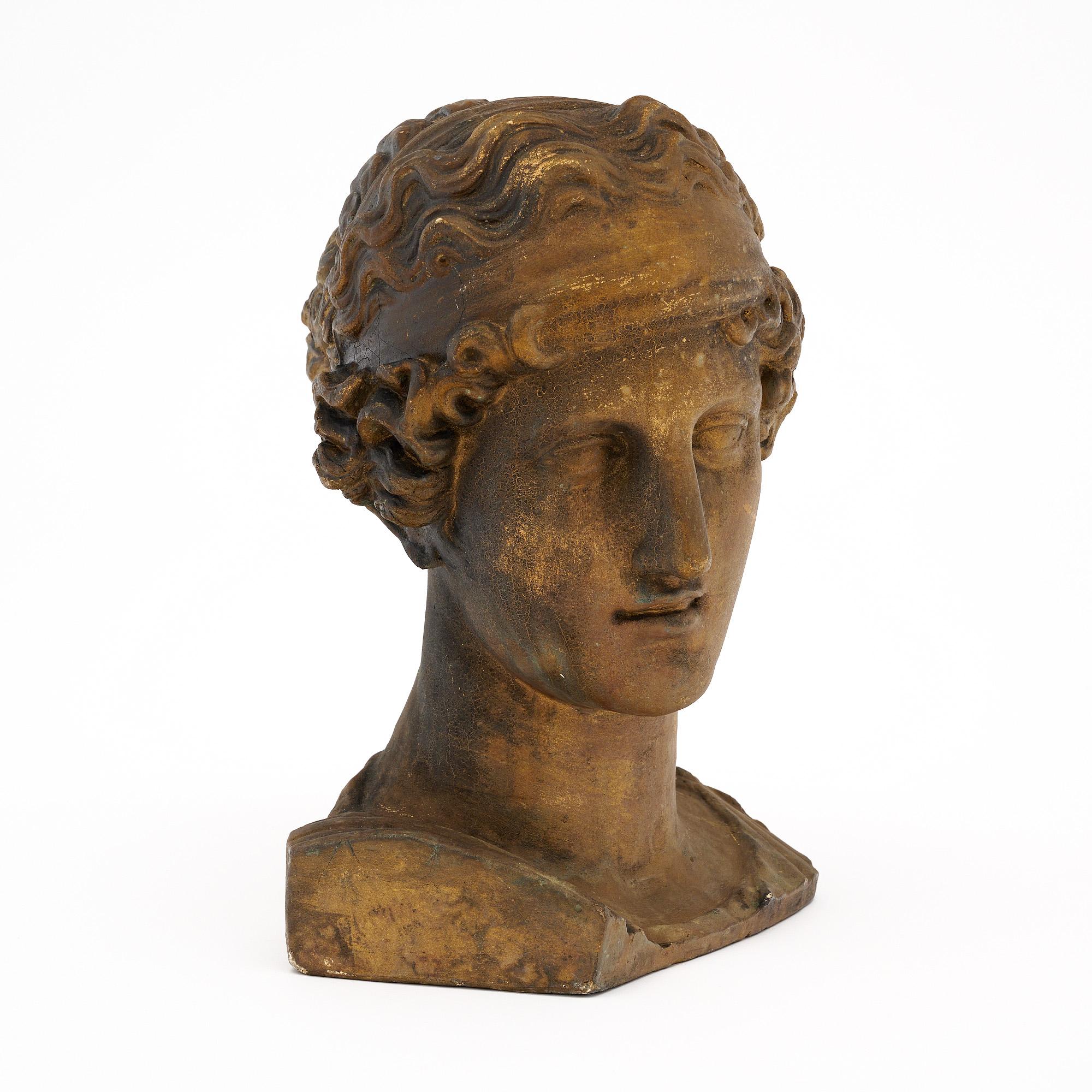 Mid-20th Century Art Deco Period French Plaster Bust