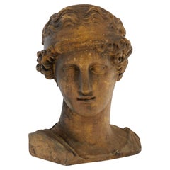 Busto de escayola francés de la época Art Déco