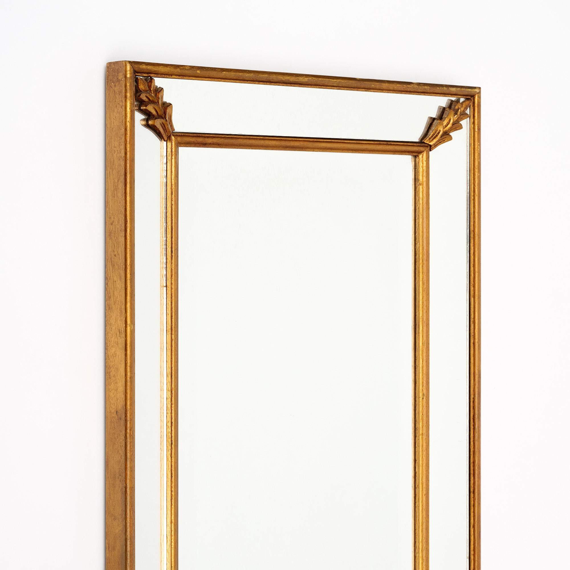 French Art Deco Period Full Length Pareclose Mirror For Sale