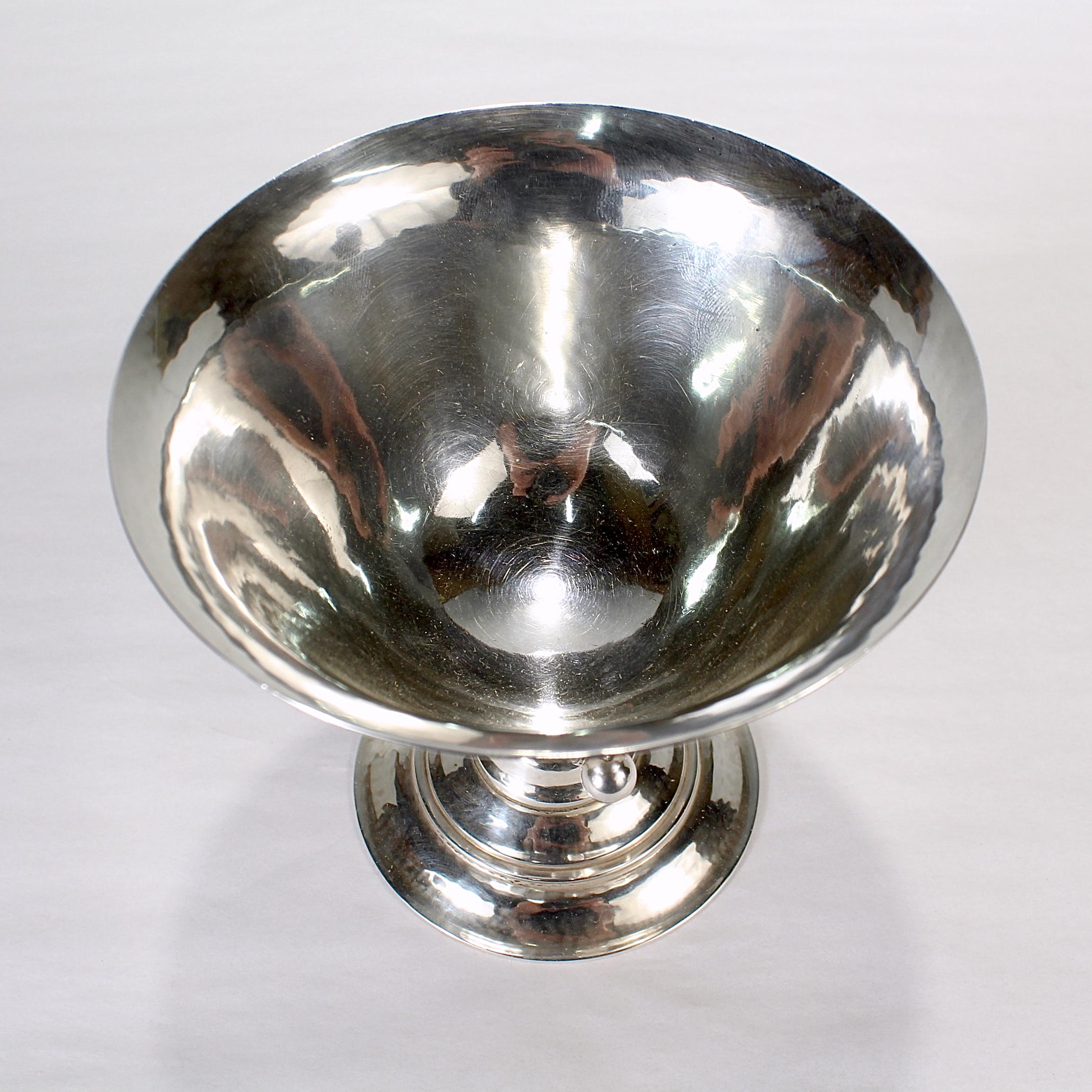 Art Deco Period Georg Jensen Sterling Silver Footed Bowl by Johan Rohde For Sale 1