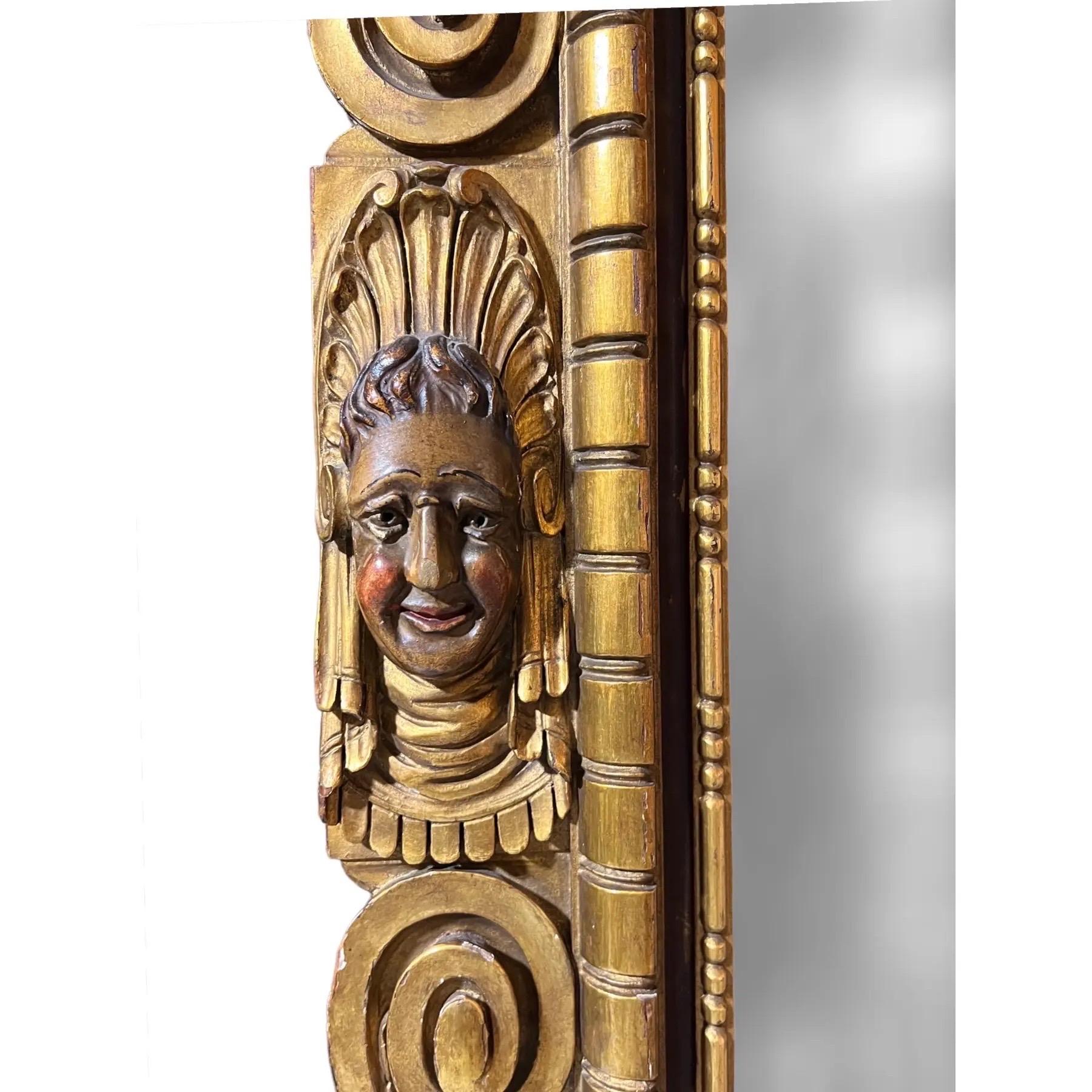 Américain Art Deco Walleco Mirror en bois doré en vente