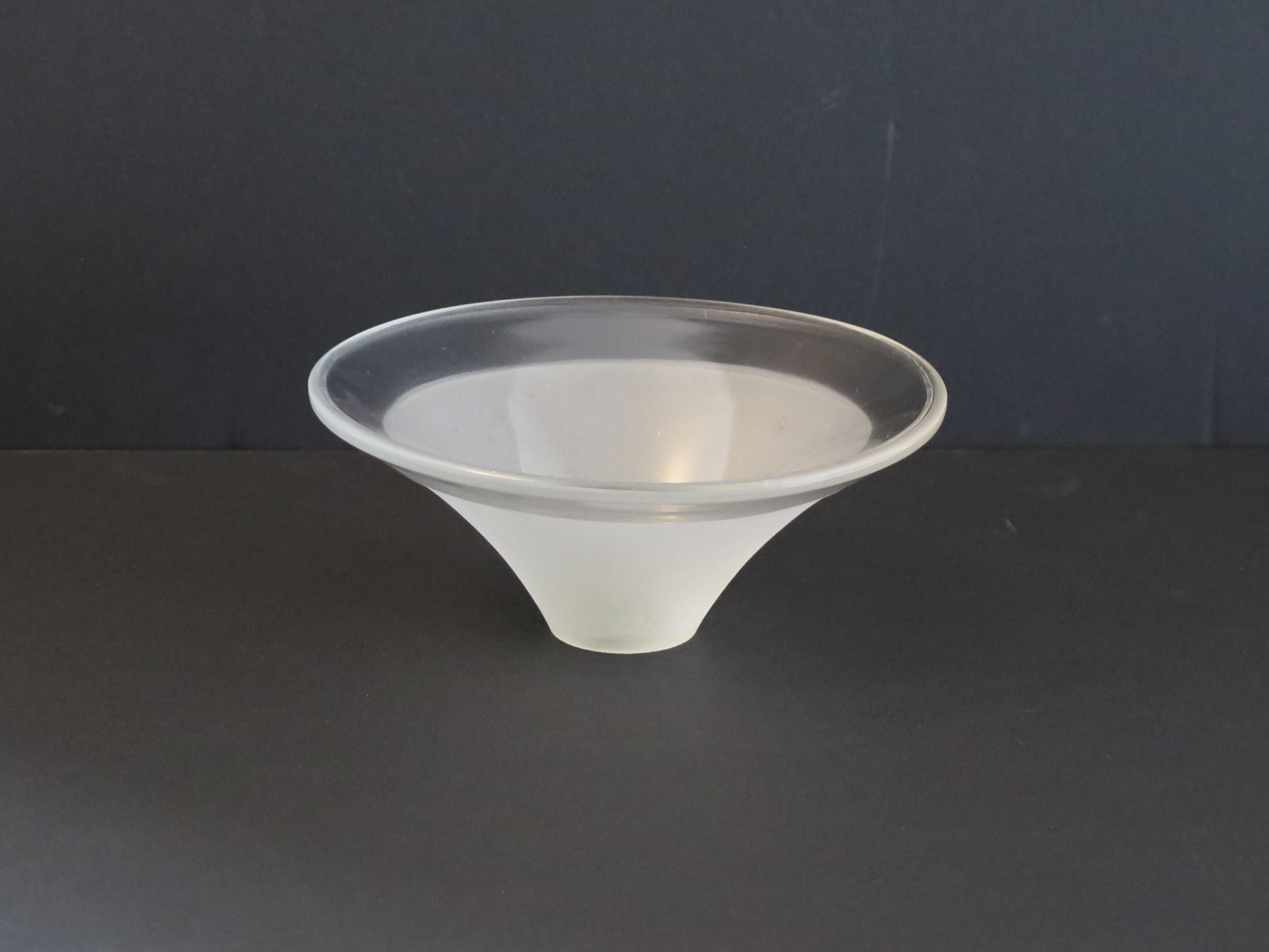 Art Deco Period Glass Lampshades PAIR (B) Conical & Frosted, circa 1925 For Sale 6