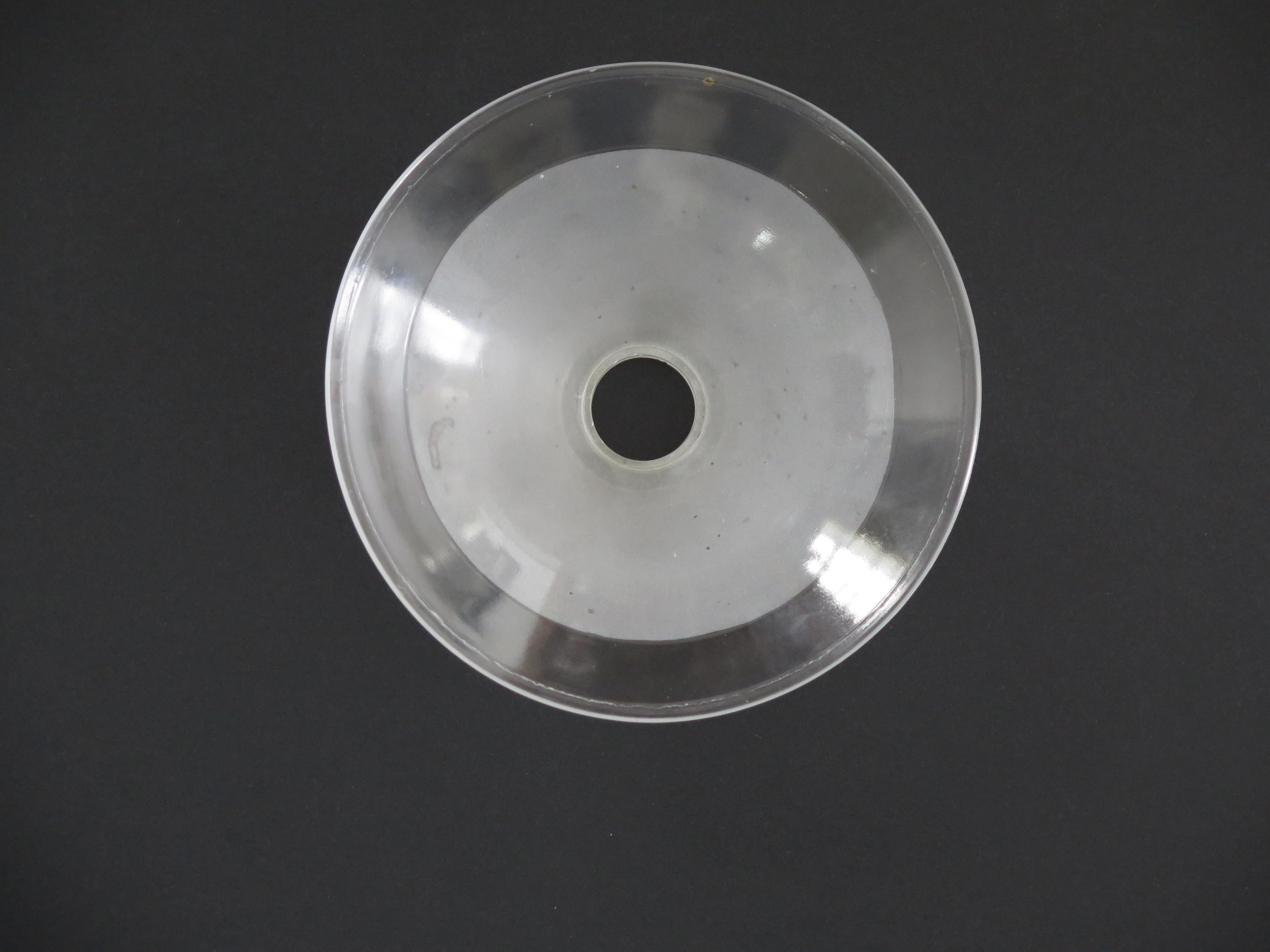 20th Century Art Deco Period Glass Lampshades PAIR (C) Conical & Frosted, circa 1925 For Sale