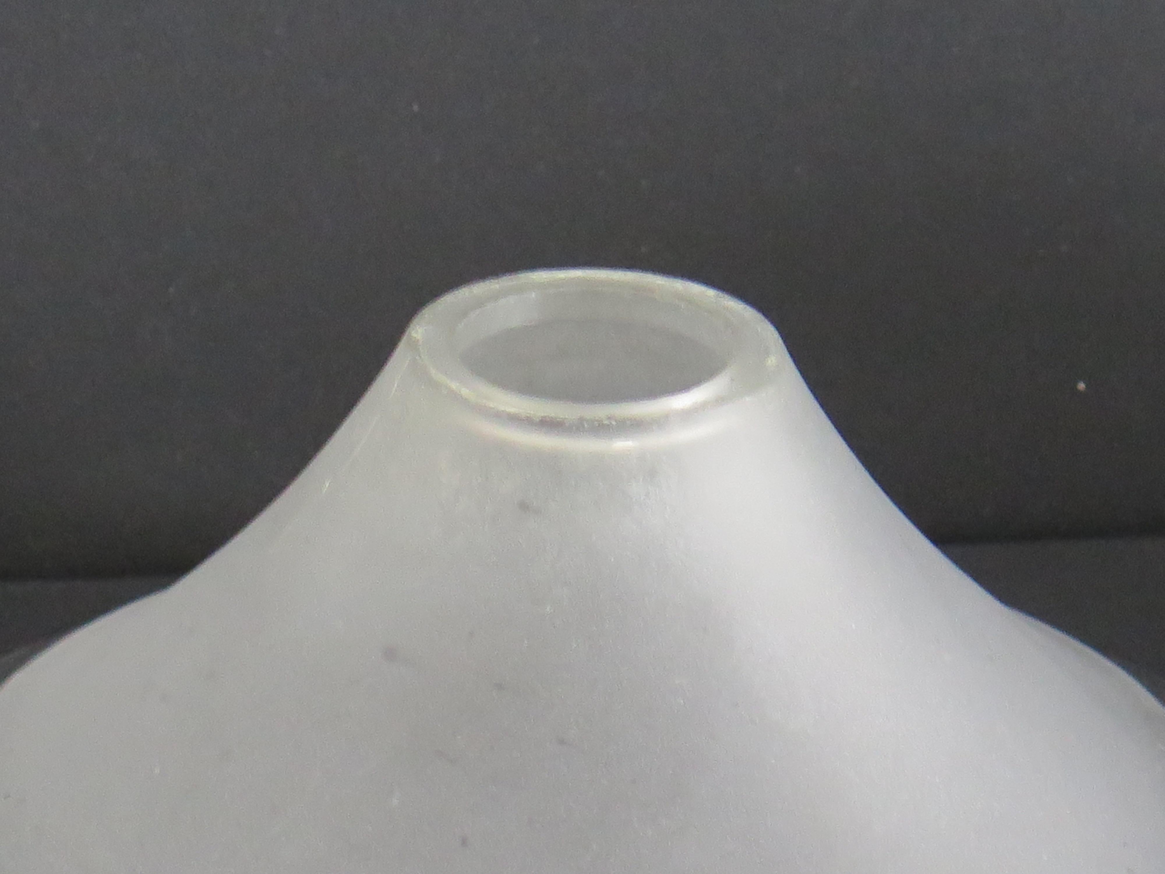 Art Deco Period Glass Lampshades PAIR (C) Conical & Frosted, circa 1925 For Sale 4