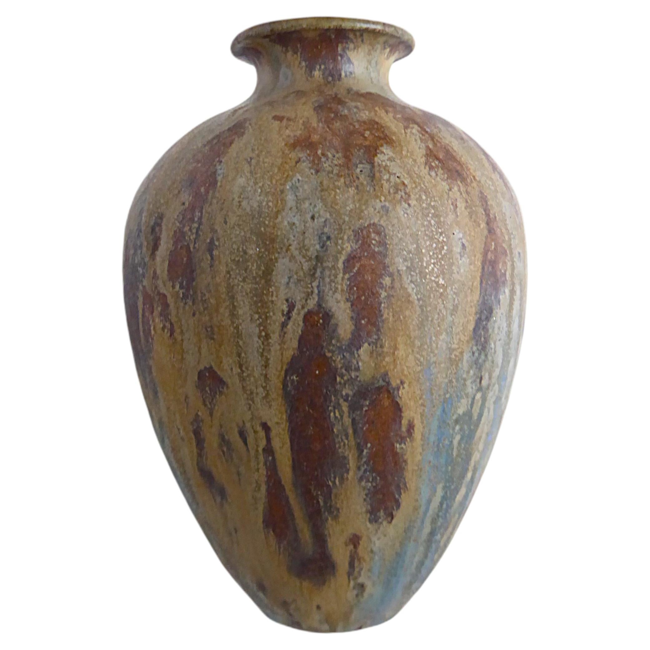 Art Deco Period Gres Stoneware Vase by Roger Guérin , Belgium 1930s