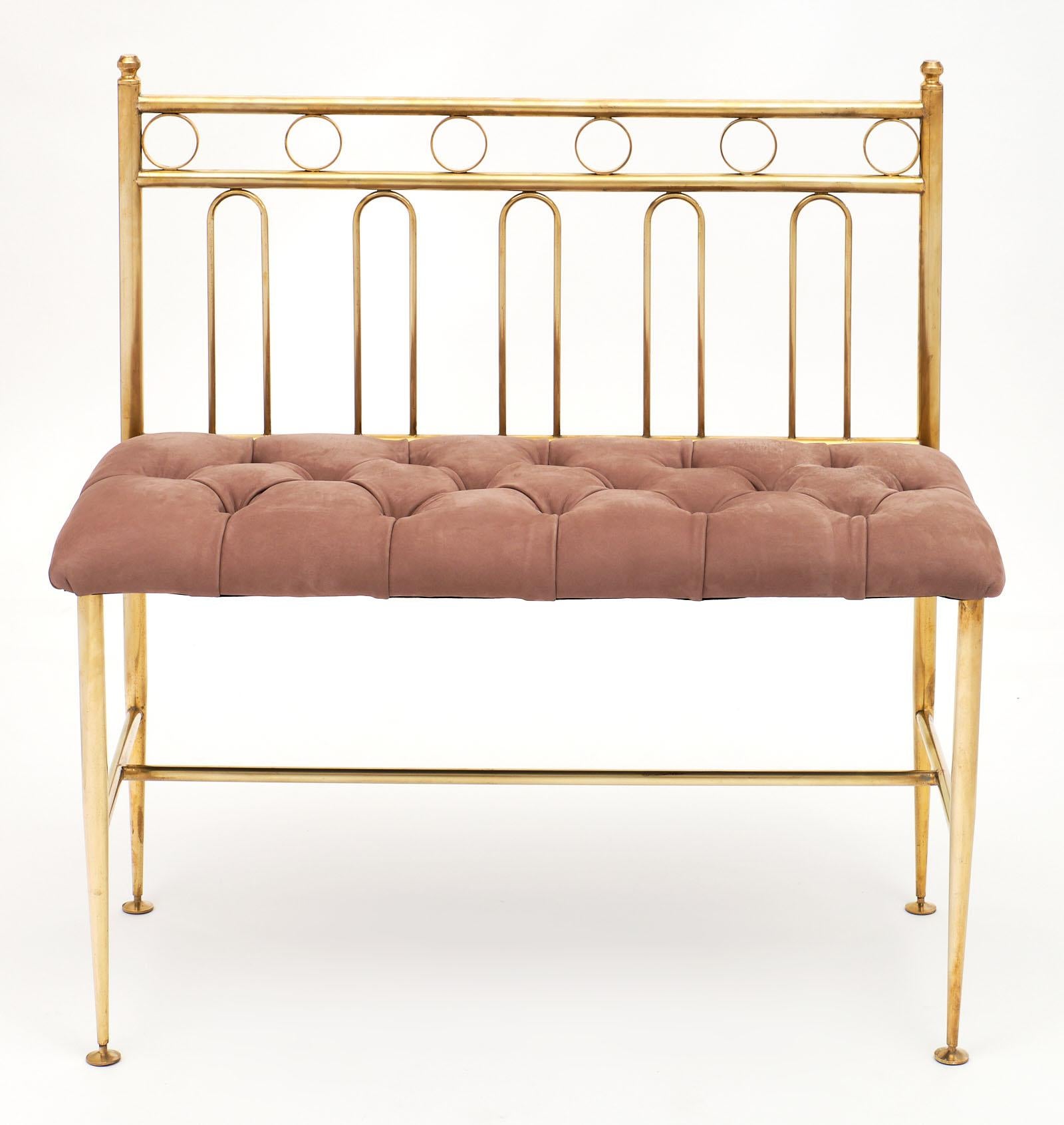 Brass Art Deco Period Italian Bench