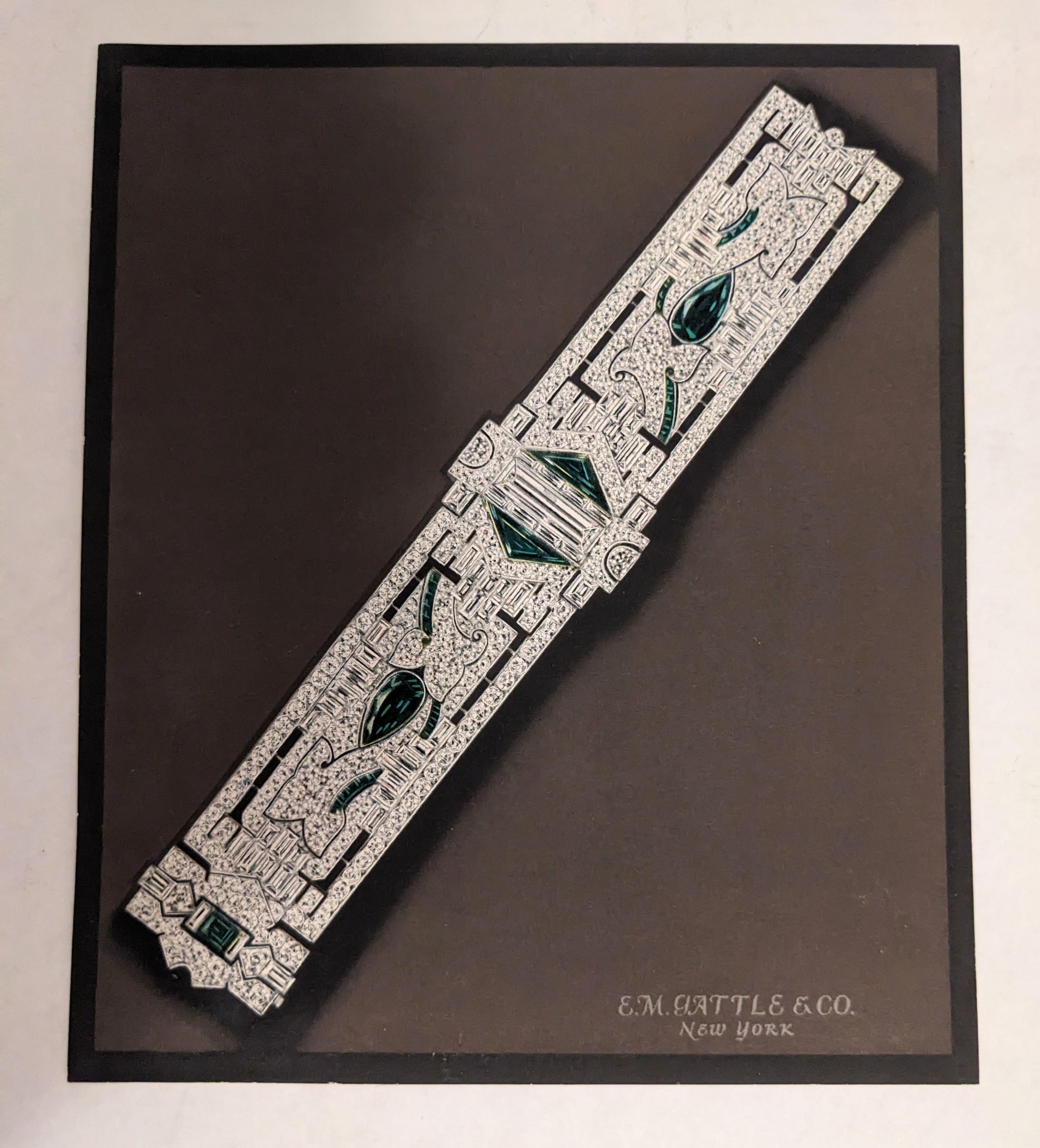 Art Deco Period Jewelry Advertisements, Gattle and Co. In Good Condition For Sale In Riverdale, NY