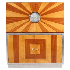 Periodo Art Deco Mogano e legno satinato "sunburst"   Mobile bar